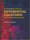 Cover of: An introduction to differential equations and their applications
