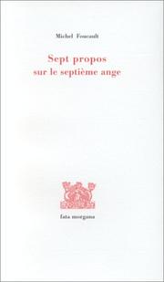 Cover of: Sept propos sur le septième ange by Michel Foucault