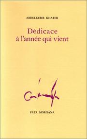 Cover of: Dédicace à l'année qui vient