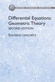 Cover of: Differential Equations: Geometric Theory (Phoenix Edition) 2nd Edition