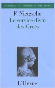 Cover of Le Service divin des Grecs by Friedrich Nietzsche