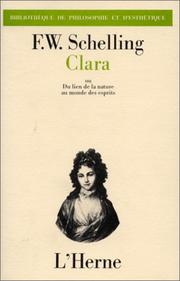 Cover of: Clara, ou du rapport entre la nature et le monde des esprits