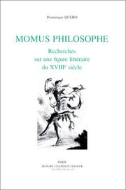 Cover of: Momus philosophe : Recherches sur une figure littéraire du XVIIIe siècle