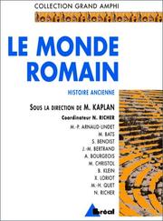 Cover of: Histoire ancienne by Jean-Marie Bertrand, Marie-Pierre Arnaud-Lindet, Michel Kaplan, Nicolas Richer