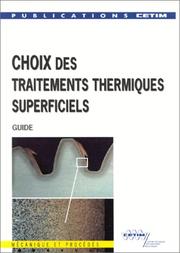 Cover of: Choix des traitements thermiques superficiels by Peyre, Peyre