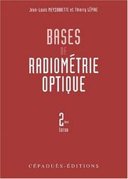 Cover of: Base de radiometrie optique by Meyzonnet
