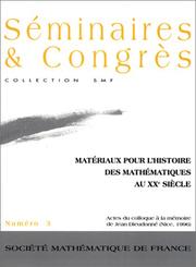 Cover of: Matériaux pour l'histoire des mathématiques au XXe siècle by Jean Alexandre Dieudonné