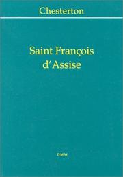 Cover of: Saint François d'Assise by Gilbert Keith Chesterton