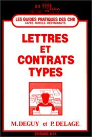Cover of: Lettres et contrats types, nouvelle édition