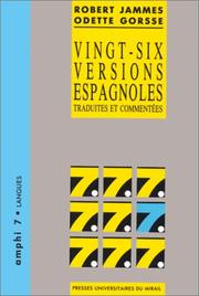 Cover of: Vingt-six versions espagnoles: Traduites et commentées