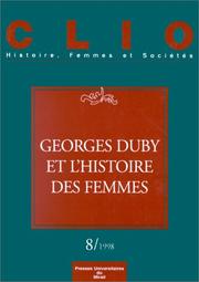 Cover of: Georges Duby et l'histoire des femmes by 