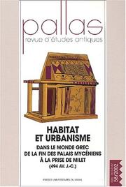 Cover of: Habitat et urbanisme dans le monde grec ( xe - ve siecle av j-c ) by 