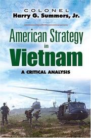 Cover of: American Strategy in Vietnam: A Critical Analysis (Dover Books on History, Political and Social Science)