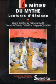 Cover of: Le métier du mythe by Judet de la Com