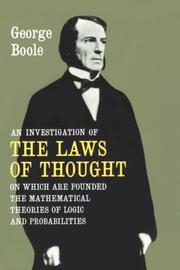 Cover of: An Investigation of the Laws of Thought by George Boole