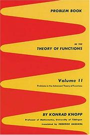 Cover of: Problem Book in the Theory of Functions, Volume II (Problems in the Advanced Theory of Functions)