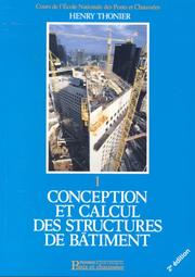 Cover of: Conception et calcul des structures de bÃ¢timent, tome 1, 2e Ã©dition