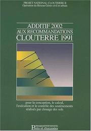 Cover of: Projet national clouterre II. operationsdu plan génie civil by 