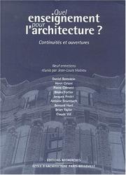 Cover of: Quel enseignement pour l'architecture ?