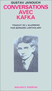 Cover of: Conversations avec Kafka by Gustav Janouch