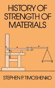 Cover of: History of strength of materials by Stephen Timoshenko