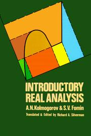 Cover of: Introductory real analysis by Andrei Nikolaevich Kolmogorov