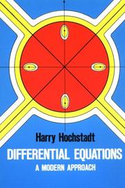 Cover of: Differential equations by Harry Hochstadt