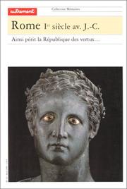 Cover of: Rome, Ier siècle av. J.-C.