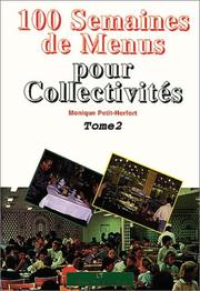 Cover of: 100 semaines de menus pour les collectivités, tome 2