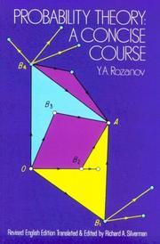 Cover of: Probability Theory by Y.A. Rozanov, I︠U︡. A. Rozanov