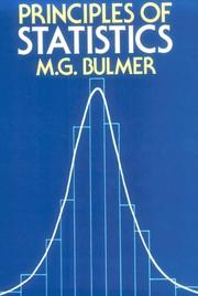 Cover of: Principles of statistics