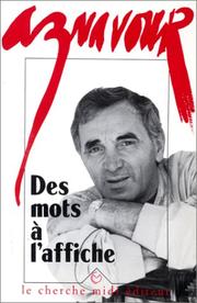 Cover of: Des mots à l'affiche