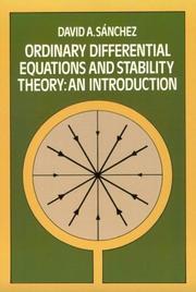 Cover of: Ordinary Differential Equations and Stability Theory: An Introduction