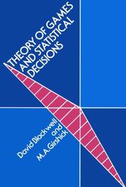 Cover of: Theory of games and statistical decisions