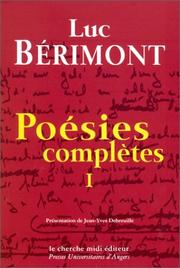 Cover of: Poésies complètes, 1940-1958. 1