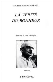 Cover of: Lettres à ses disciples by swami Prajnanpad