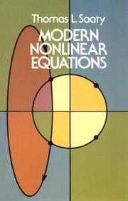 Cover of: Modern nonlinear equations by Thomas L. Saaty