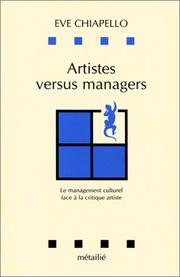 Cover of: Artistes versus managers by Eve Chiapello