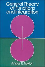 Cover of: General theory of functions and integration