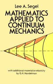 Cover of: Mathematics applied to continuum mechanics