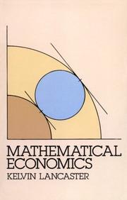 Cover of: Mathematical economics