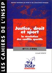 Cover of: Justice, droit et sport by G. Simon, G. Simon