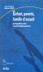 Cover of: L'enfant en famille d'accueil by Myriam David