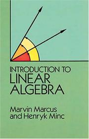 Cover of: Introduction to linear algebra