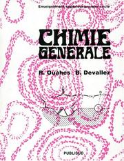 Chimie générale by R. Ouahes, Ramdan Ouahes, Bernard Devallez