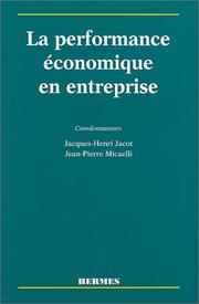 Cover of: La Performance économique en entreprise