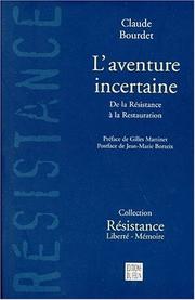 Cover of: L'aventure incertaine