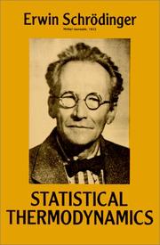 Cover of: Statistical thermodynamics by Erwin Schrödinger