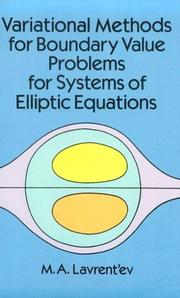 Cover of: Variational Methods for Boundary Value Problems for Systems of Elliptic Equation