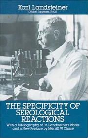 The specificity of serological reactions by Karl Landsteiner